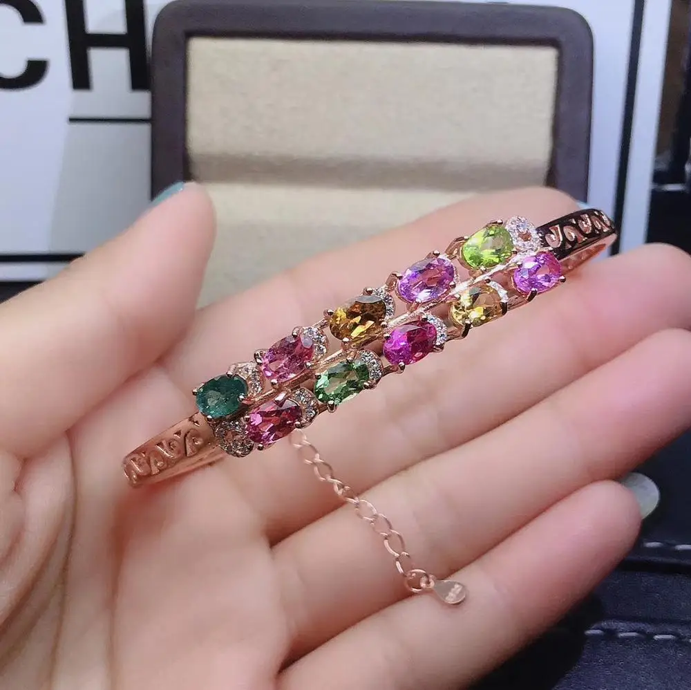 KJJEAXCMY fine jewelry 925 sterling silver inlaid natural Tourmaline female classic bracelet support detection popular
KJJEAXCMY fine jewelry 925 sterling silver inlaid natural Tourmaline female classic bracelet support detection popular