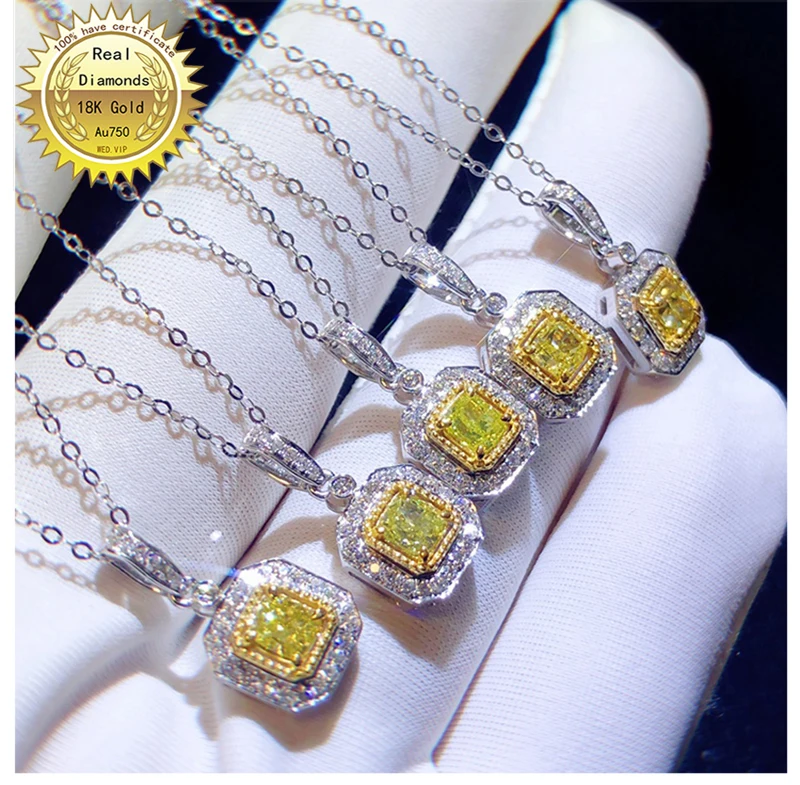 100% 18K white gold natural diamond necklace all use 0.48ct diamond and have certificate HM053
100% 18K white gold natural diamond necklace all use 0.48ct diamond and have certificate HM053