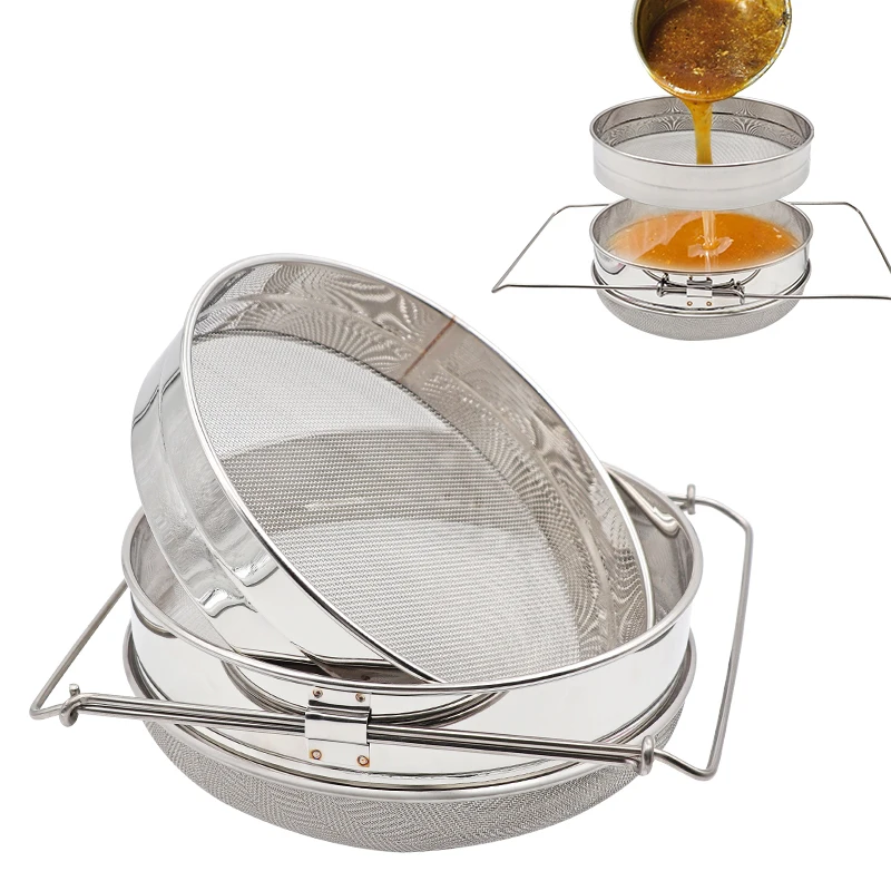 Reusable Mesh Double-Layer Honey Strainer Stainless Steel Screen Bilayer Honey Filter Beekeeper Equipment Straining Honey Tools
Reusable Mesh Double-Layer Honey Strainer Stainless Steel Screen Bilayer Honey Filter Beekeeper Equipment Straining Honey Tools
