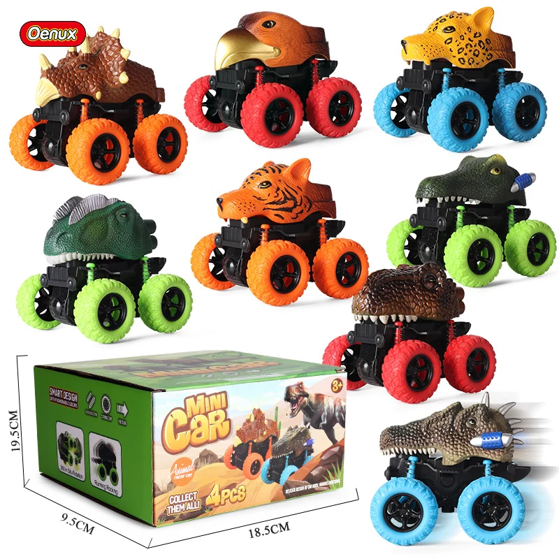 Oenux ABS Dinosaur Wild Animal Friction Power Car T-Rex Triceratops Cheetah Tiger Model Elasticity Vehicle Kid Gift Toy With Box
Oenux ABS Dinosaur Wild Animal Friction Power Car T-Rex Triceratops Cheetah Tiger Model Elasticity Vehicle Kid Gift Toy With Box