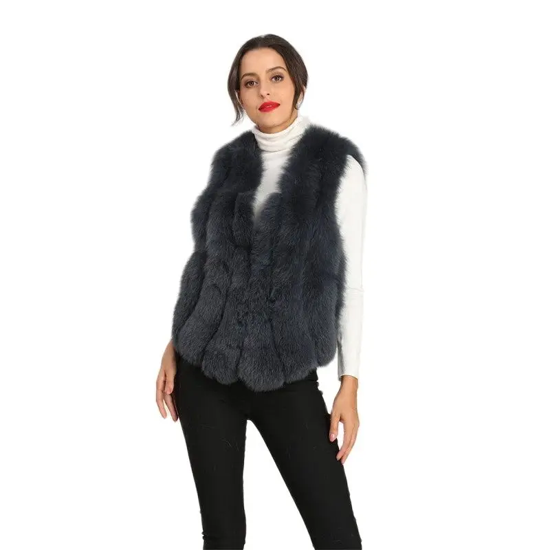 Short Matte Gray Vest Real Fox Fur Jacket Vest For Women Thick In Winter Internal Dark Buckle Without Zipper Elegant For Ladies
Short Matte Gray Vest Real Fox Fur Jacket Vest For Women Thick In Winter Internal Dark Buckle Without Zipper Elegant For Ladies
