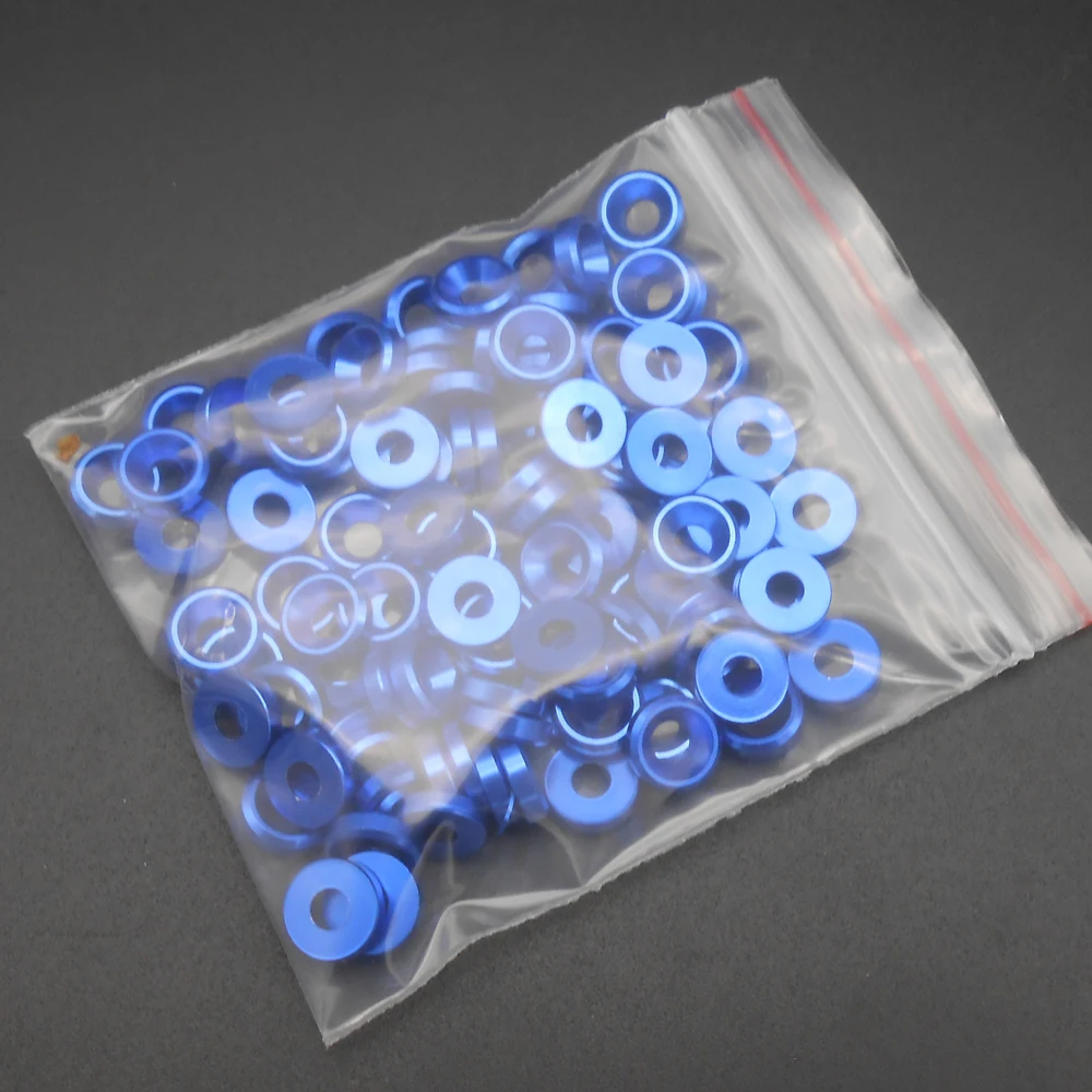 100Pcs X M3 Aluminum Countersunk Washer AL Flat Head Gasket Spacer Color Royal Blue 3MM GB Screw Bolt New High Quantity *BT753
100Pcs X M3 Aluminum Countersunk Washer AL Flat Head Gasket Spacer Color Royal Blue 3MM GB Screw Bolt New High Quantity *BT753