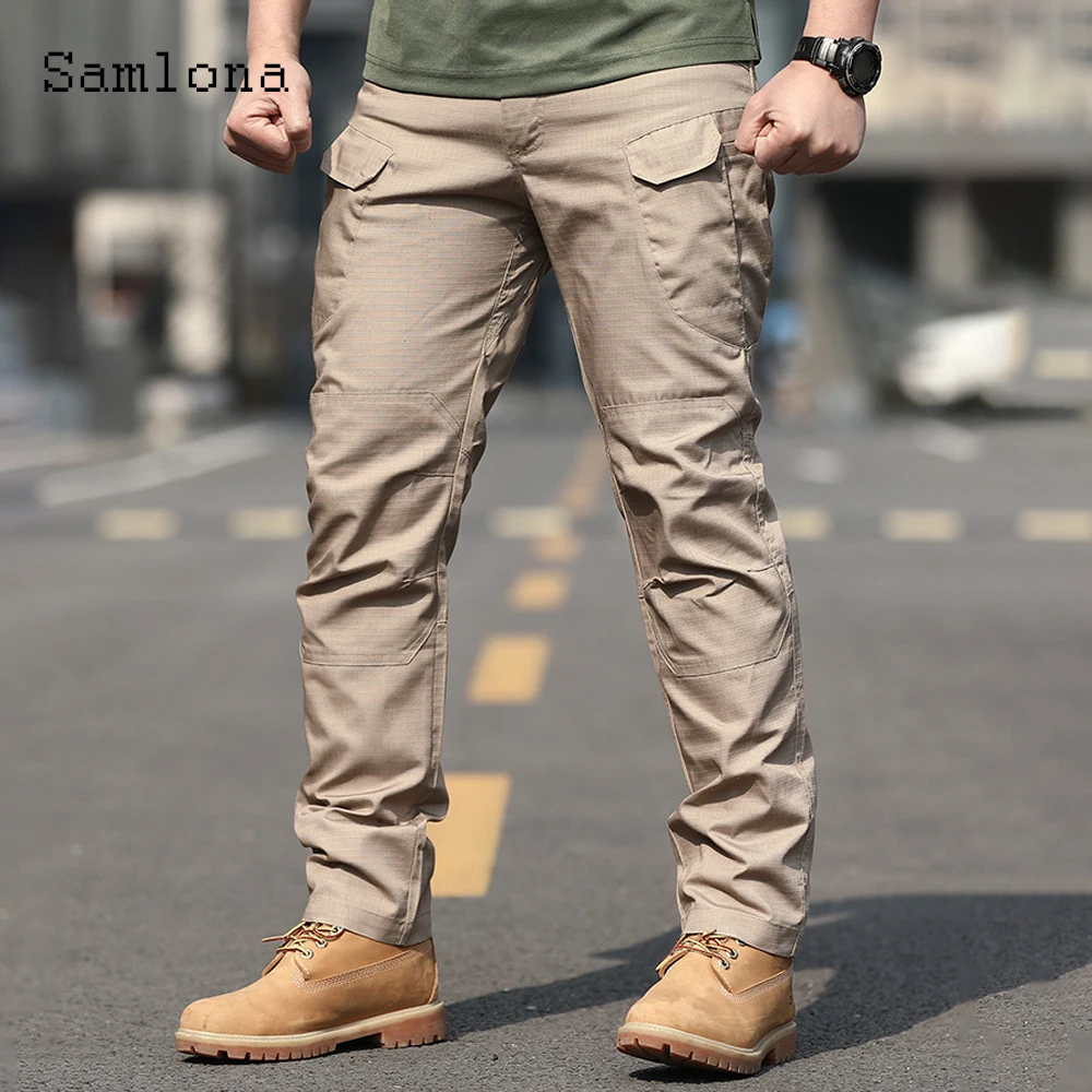 Samlona Plus Size Mens Cargo Pants 2021 European Style Pants Male Streetwear Fashion Zipper Pockets Trouser Outdoor Casual Pant
Samlona Plus Size Mens Cargo Pants 2021 European Style Pants Male Streetwear Fashion Zipper Pockets Trouser Outdoor Casual Pant