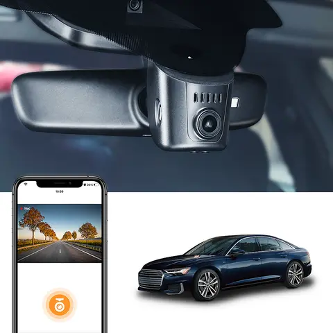 FITCAMX 4K OEM Dash Cam for Audi A3/A4/A5/Q5/Q3/A6 with Night Vision & WiFi, Wireless Dashcam for A7/Q7/A1/Q2/TT/RS/S/SQ5/S8/SQ8