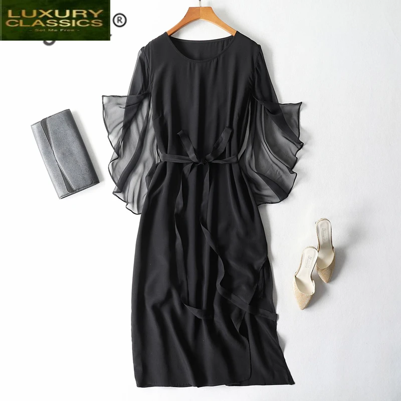 Dress Real Silk Long Women Vintage Black Dress Party Dresses Elegant Ladies Summer Dresses Spring Vestidos Verano 2021 98
Dress Real Silk Long Women Vintage Black Dress Party Dresses Elegant Ladies Summer Dresses Spring Vestidos Verano 2021 98