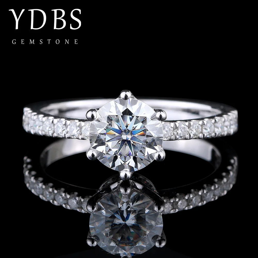 1CTW carat elegant D color crown ring engagement wedding Moissonit diamond ring for women in 14K ot 18K white gold
1CTW carat elegant D color crown ring engagement wedding Moissonit diamond ring for women in 14K ot 18K white gold
