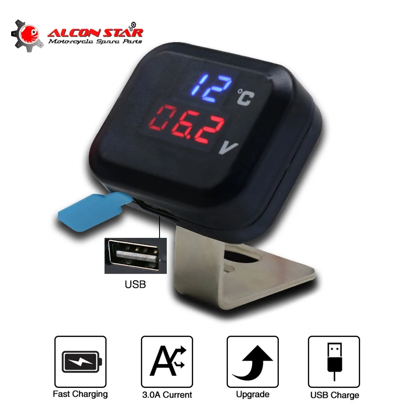 Универсальный USB-вольтметр Alconstar 2 в 1 для мотоцикла, измеритель температуры, индикатор шестерни, измеритель KOSO для Honda, Suzuki
Универсальный USB-вольтметр Alconstar 2 в 1 для мотоцикла, измеритель температуры, индикатор шестерни, измеритель KOSO для Honda, Suzuki