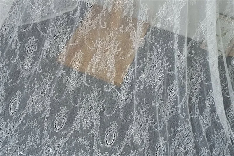 Soft Ivory White French Eyelash Lace Fabric DIY Gown 1.5meter x 3meters Sewing Accessories eyelash lace fabric 3m
Soft Ivory White French Eyelash Lace Fabric DIY Gown 1.5meter x 3meters Sewing Accessories eyelash lace fabric 3m