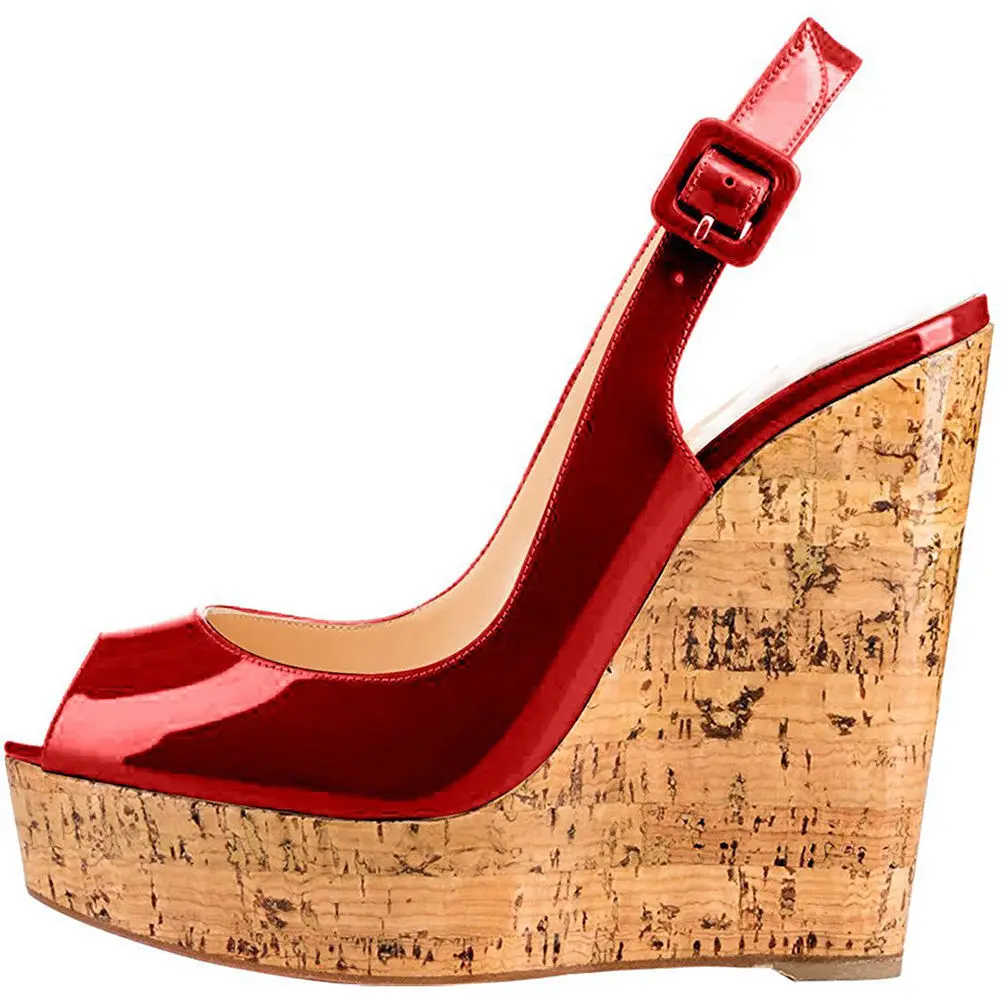New Designer Summer Sandals High Quality Wedges High Heels Sexy Peep-Toe Platform Shoes Woman Buckle Gladiator Sandal Big Size
New Designer Summer Sandals High Quality Wedges High Heels Sexy Peep-Toe Platform Shoes Woman Buckle Gladiator Sandal Big Size
