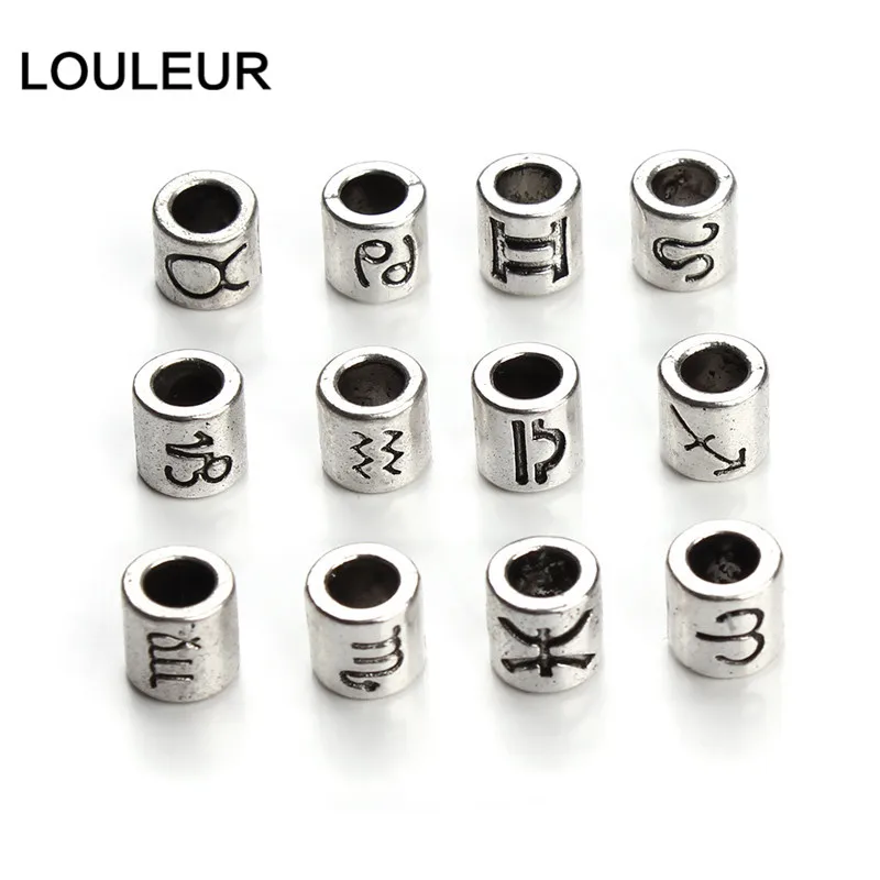 Alloy Antique Silver Color 12 Constellation Spacer Beads Charms European Big Hole Tube Beads For Leather Bracelet Making
Alloy Antique Silver Color 12 Constellation Spacer Beads Charms European Big Hole Tube Beads For Leather Bracelet Making