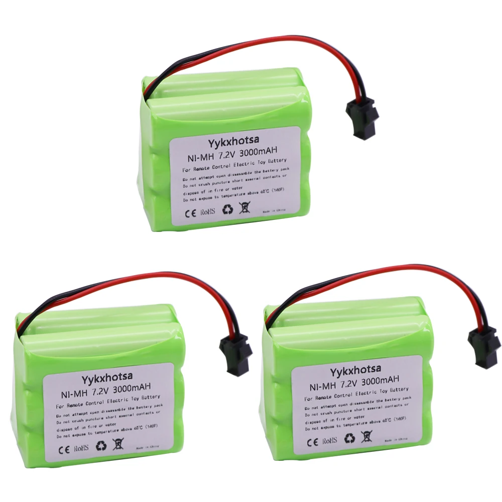 Upgrade NI-MH Battery 7.2v 3000mAH AA battery X model for rc cars Telerobot boat Tank toys tools model 7.2 v Electric toys parts
Upgrade NI-MH Battery 7.2v 3000mAH AA battery X model for rc cars Telerobot boat Tank toys tools model 7.2 v Electric toys parts