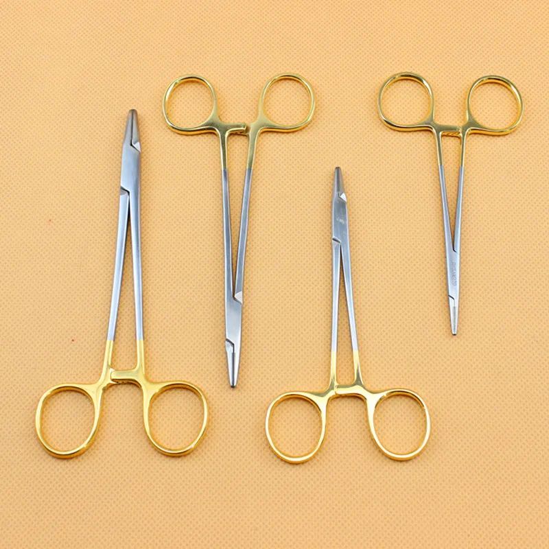 1Pc 12.5cm Golden color handle Needle clamp medical pliers Surgical forceps Double eyelid cosmetic plastic surgery Needle holder
1Pc 12.5cm Golden color handle Needle clamp medical pliers Surgical forceps Double eyelid cosmetic plastic surgery Needle holder