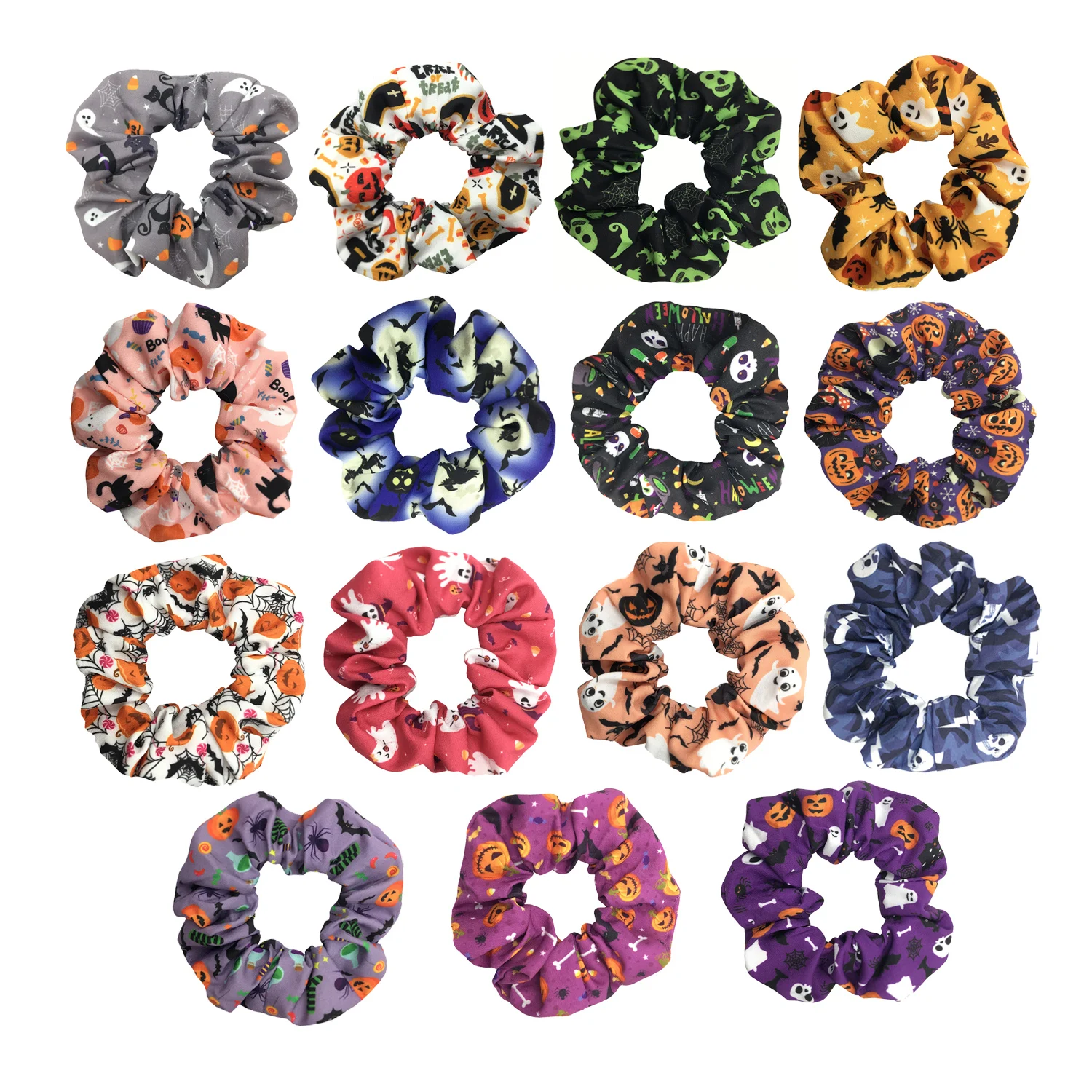 30Pcs 12 Designs Halloween Scrunchies Wholesale Pumpkin Bat Skull Witch Printed Elastic Rubber Band Girls Hair Tie Bracelet
30Pcs 12 Designs Halloween Scrunchies Wholesale Pumpkin Bat Skull Witch Printed Elastic Rubber Band Girls Hair Tie Bracelet
