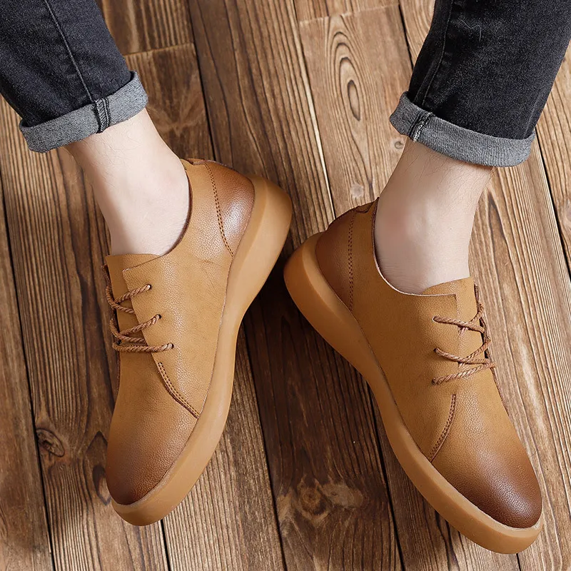 Genuine Leather Shoes Men Leather Sneakers Flats Design Style Men Shoes Loafers Lace Up Walking Casual Shoes Men Big Size966
Genuine Leather Shoes Men Leather Sneakers Flats Design Style Men Shoes Loafers Lace Up Walking Casual Shoes Men Big Size966