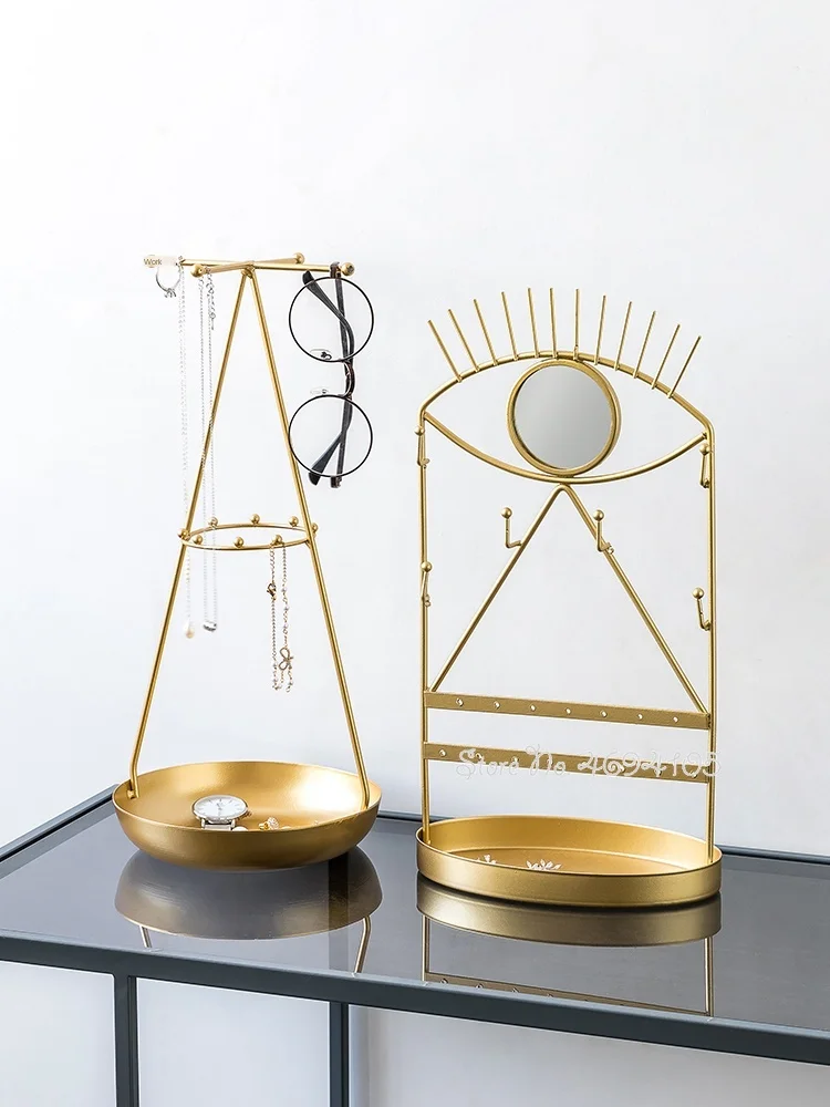 Gold Wrought Iron Jewelry Storage Rack Makeup Organizer Earrings JewelryNordic Luxury Style Display Rack Metal Organizer
Gold Wrought Iron Jewelry Storage Rack Makeup Organizer Earrings JewelryNordic Luxury Style Display Rack Metal Organizer