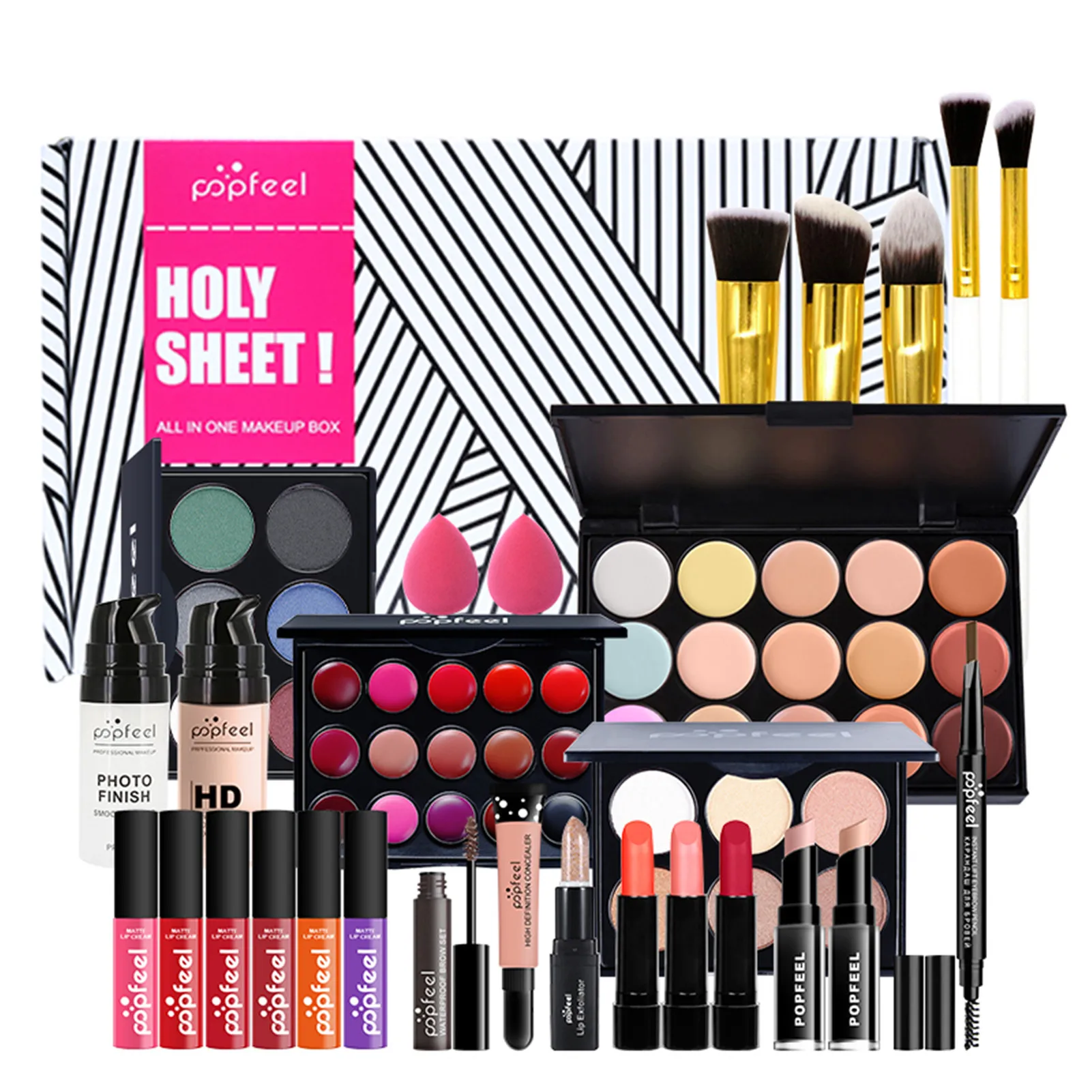 ALL INFull Makeup Kit For Beginner Girl Multiple Sets Eyeshadow Concealer Highlight Lipstick Makeup Brush Cosmetic Bag
ALL INFull Makeup Kit For Beginner Girl Multiple Sets Eyeshadow Concealer Highlight Lipstick Makeup Brush Cosmetic Bag