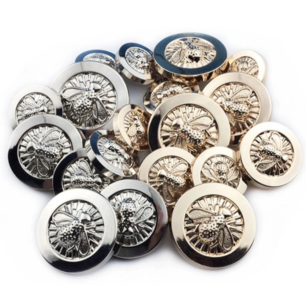 10pcs 15/20/25mm Fashion Bee Design Metal Buttons for Clothing DIY Sewing Supplies and Accessories Fashion Ladies Shirt Buttons
10pcs 15/20/25mm Fashion Bee Design Metal Buttons for Clothing DIY Sewing Supplies and Accessories Fashion Ladies Shirt Buttons
