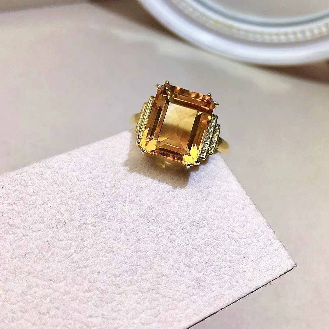 5ct 10mm*14mm VVS Grade Natural Citrine Ring for Party Luxury Emerald Cut Citrine Silver Ring Gift for Girlfriend
5ct 10mm*14mm VVS Grade Natural Citrine Ring for Party Luxury Emerald Cut Citrine Silver Ring Gift for Girlfriend