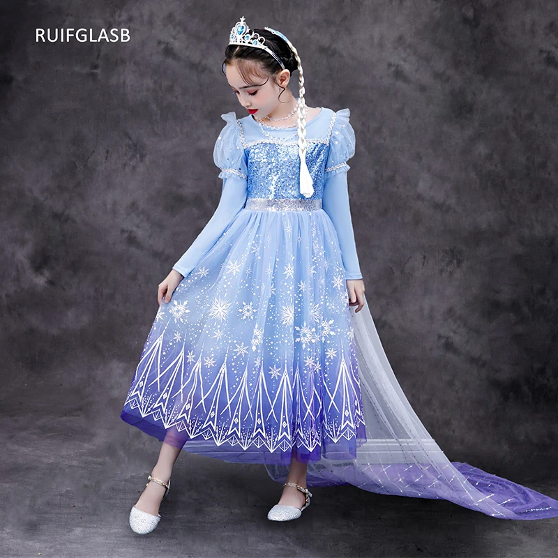 Ruifglasb Princess Elza Dress Kids Girls Fantasy Sequin clothing Snow Queen 2 Costume Kids Dress for Girl Cosplay
Ruifglasb Princess Elza Dress Kids Girls Fantasy Sequin clothing Snow Queen 2 Costume Kids Dress for Girl Cosplay