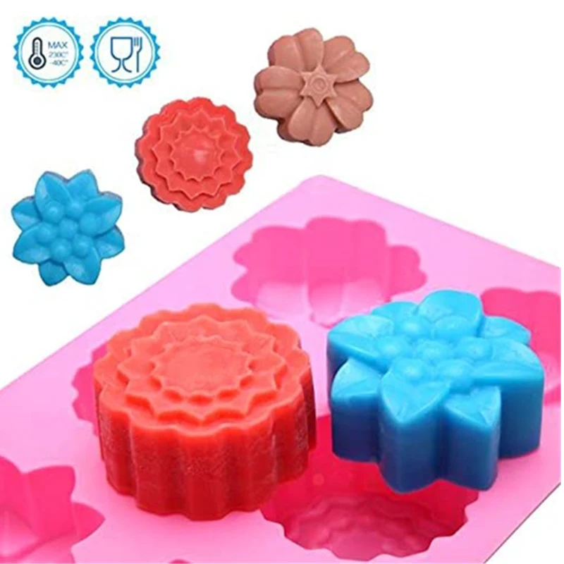 6 Cavity Assorted Silicone Flower Soap Mold DIY Handmade Chocolate Biscuit Cake Muffine Mould for Candle Soap Making Supplies
6 Cavity Assorted Silicone Flower Soap Mold DIY Handmade Chocolate Biscuit Cake Muffine Mould for Candle Soap Making Supplies