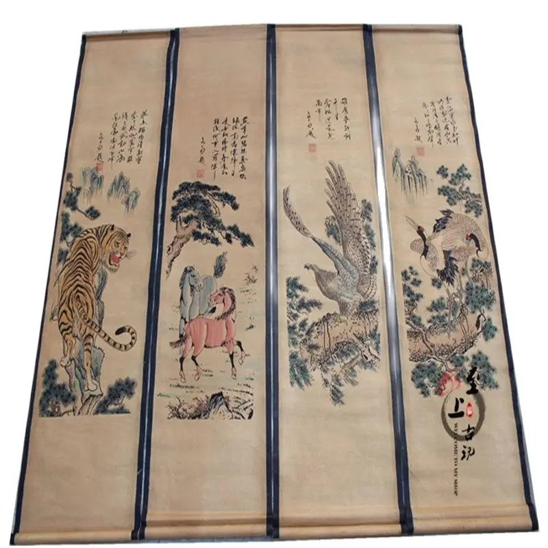 Chinese Landscape Painting Murals Of Antique Calligraphy And Painting Calligraphy Feng Shui Four Screen
Chinese Landscape Painting Murals Of Antique Calligraphy And Painting Calligraphy Feng Shui Four Screen