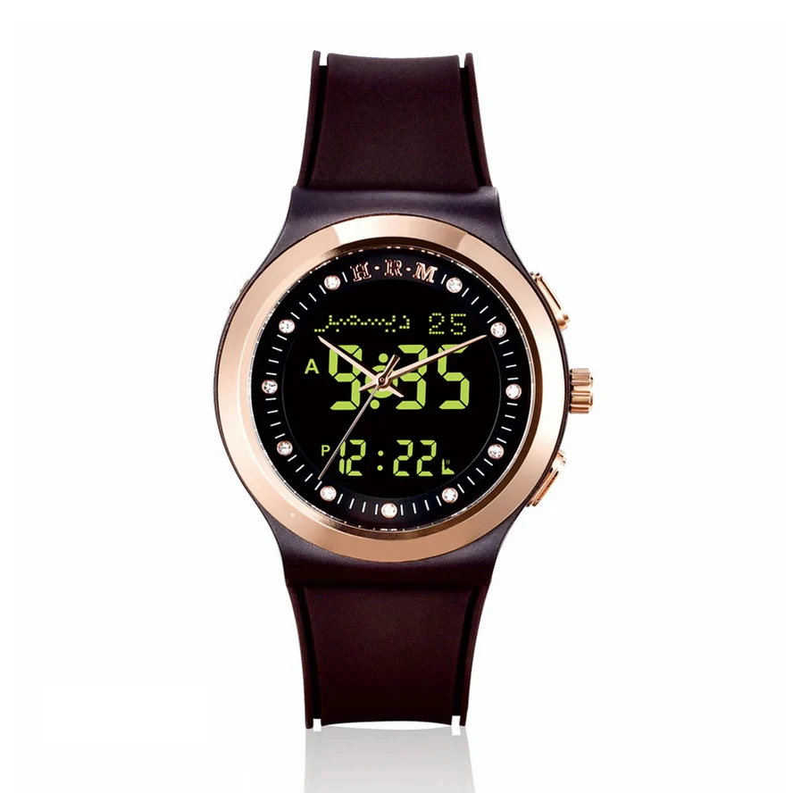Muslim Prayer Azan Watch With Stones Dial 33mm Waterproof Dual Display Light and Comfortable Strap
Muslim Prayer Azan Watch With Stones Dial 33mm Waterproof Dual Display Light and Comfortable Strap
