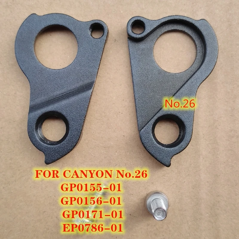 2pcs CNC Bicycle MECH dropout For CANYON No.26 Grand CANYON Sender CF Torque Spectral Neuron Dude CF Strive AL derailleur hanger
2pcs CNC Bicycle MECH dropout For CANYON No.26 Grand CANYON Sender CF Torque Spectral Neuron Dude CF Strive AL derailleur hanger