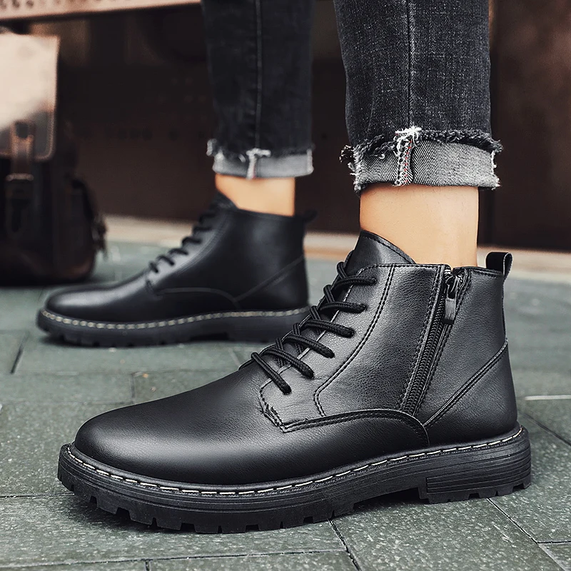 winter Handmade Classic Men Boots lace up High Quality Leather Men Dress Shoe fashion Outdoor Autumn Man Moccasins Ankle Boots
winter Handmade Classic Men Boots lace up High Quality Leather Men Dress Shoe fashion Outdoor Autumn Man Moccasins Ankle Boots
