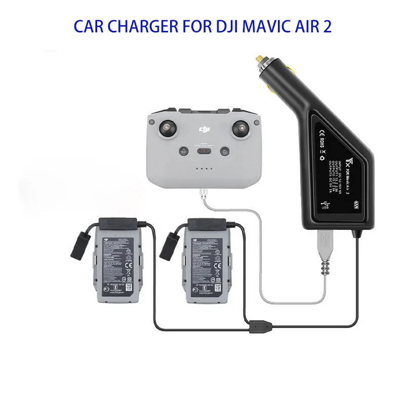 Автомобильное зарядное устройство 3 в 1 для DJI Mavic AIR 2/AIR 2S, два аккумулятора и пульт дистанционного управления, зарядный концентратор для дрона DJI Mavic AIR 2
Автомобильное зарядное устройство 3 в 1 для DJI Mavic AIR 2/AIR 2S, два аккумулятора и пульт дистанционного управления, зарядный концентратор для дрона DJI Mavic AIR 2