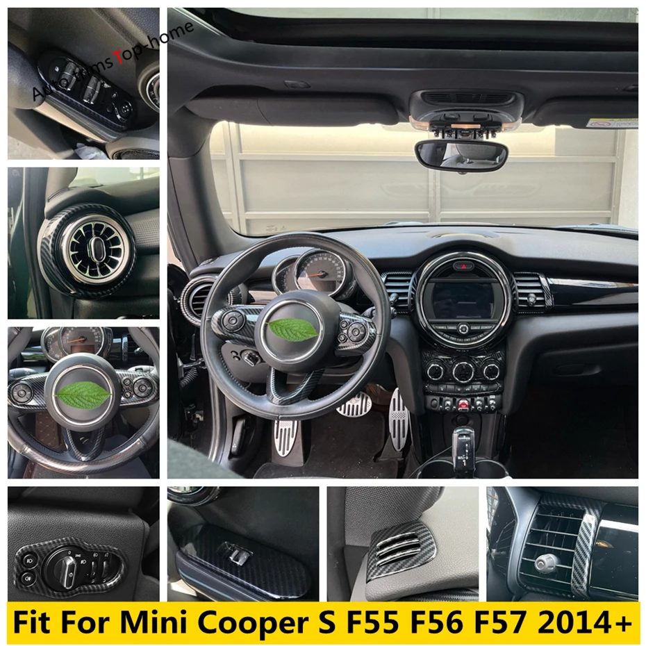 Steering Wheel / Window Lift / Head Lights Button/ AC Air Carbon Fiber Look Cover Trim For Mini Cooper S F55 F56 F57 2014 - 2020
Steering Wheel / Window Lift / Head Lights Button/ AC Air Carbon Fiber Look Cover Trim For Mini Cooper S F55 F56 F57 2014 - 2020