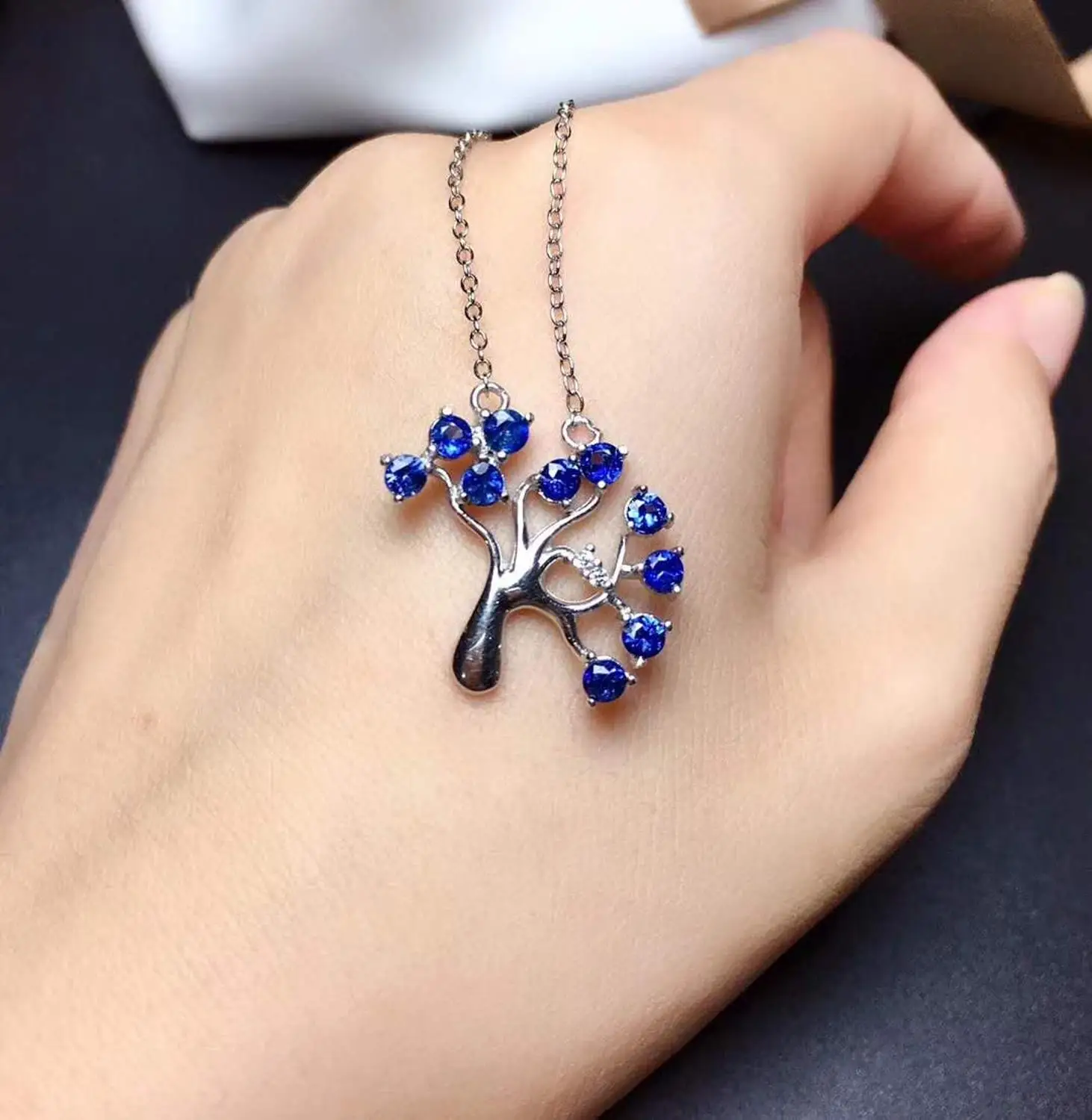 100% Natural Real Sapphire Necklace Pendant Solid S925 Sterling Silver For Women
100% Natural Real Sapphire Necklace Pendant Solid S925 Sterling Silver For Women
