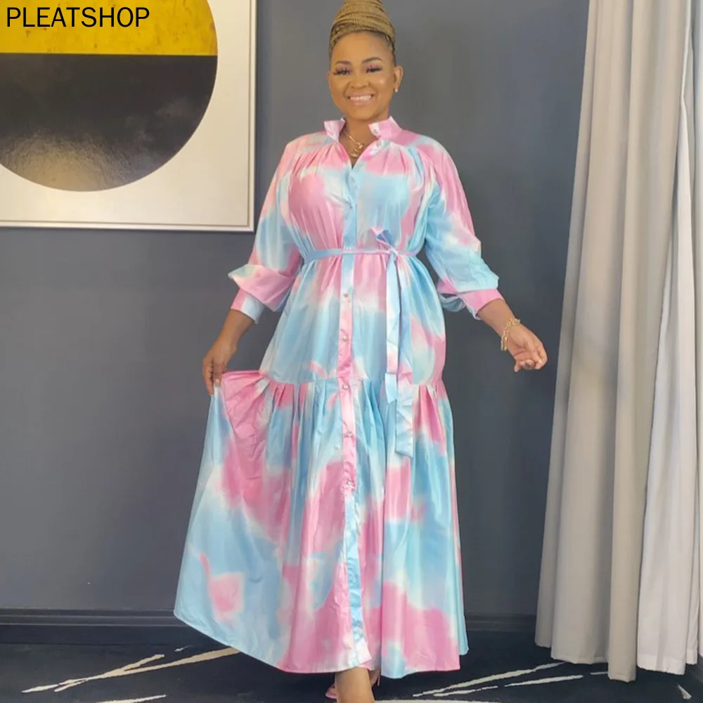 African Dress Cross Border E-commerce Express Rayon Digital Printing Shirt Cake Dress with Belt Elegant Vestido
African Dress Cross Border E-commerce Express Rayon Digital Printing Shirt Cake Dress with Belt Elegant Vestido