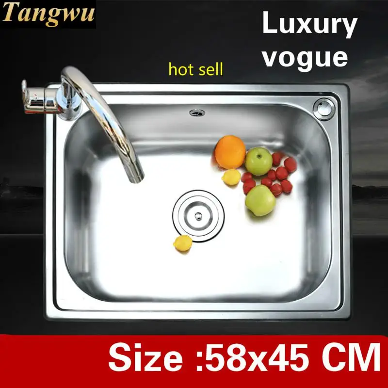 Free shipping Apartment kitchen single trough sink do the dishes high quality 304 stainless steel hot selling 580x450 MM
Free shipping Apartment kitchen single trough sink do the dishes high quality 304 stainless steel hot selling 580x450 MM