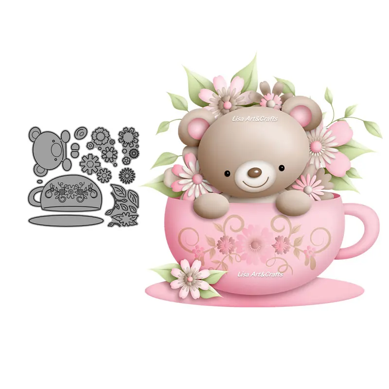 Cute Cup Bear Metal Cutting Dies Scrapbooking Flowers Annimal Stencil For Card Making Craft Die Cuts Decorative Embossing Mold
Cute Cup Bear Metal Cutting Dies Scrapbooking Flowers Annimal Stencil For Card Making Craft Die Cuts Decorative Embossing Mold