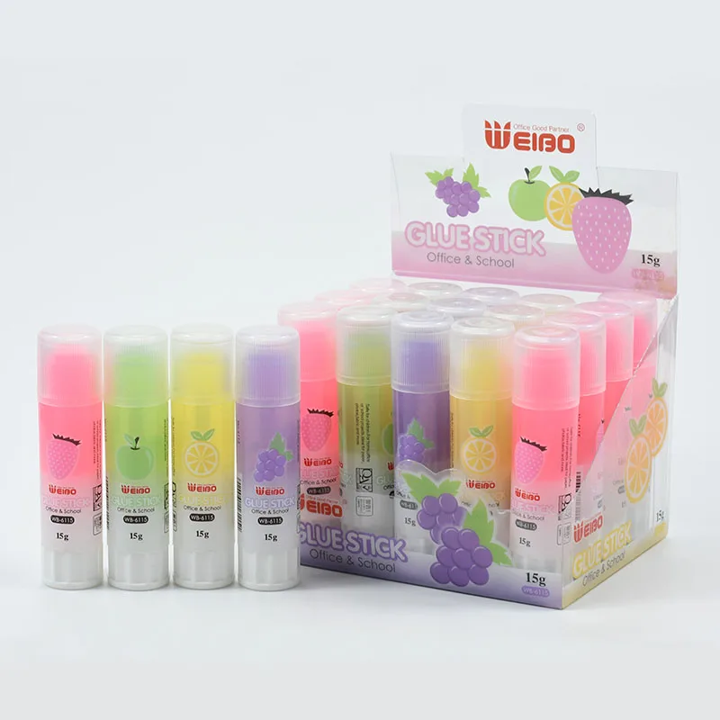 6115 glue stick jelly color school glue Pegamento sólid PVP strong adhesive School Office supplies high quality 15 gram 20 count
6115 glue stick jelly color school glue Pegamento sólid PVP strong adhesive School Office supplies high quality 15 gram 20 count