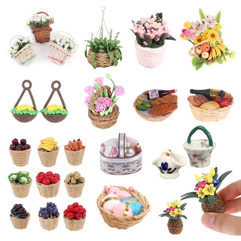 1/12 Dollhouse Miniature Accessories Mini Potted Plant Basket Flower Simulation Green Plant Model Toy Doll House Furniture Decor
1/12 Dollhouse Miniature Accessories Mini Potted Plant Basket Flower Simulation Green Plant Model Toy Doll House Furniture Decor