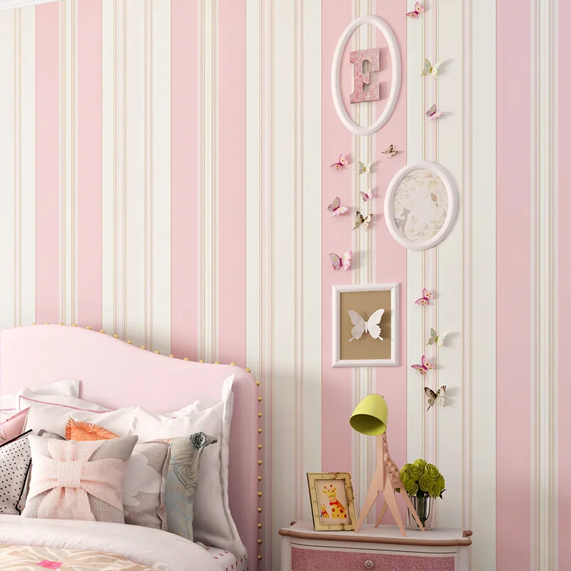 PAYSOTA Children Room Wallpaper Bedroom Romantic Pink Princess Room Environmental Non-woven Stripe Wall Paper Roll
PAYSOTA Children Room Wallpaper Bedroom Romantic Pink Princess Room Environmental Non-woven Stripe Wall Paper Roll