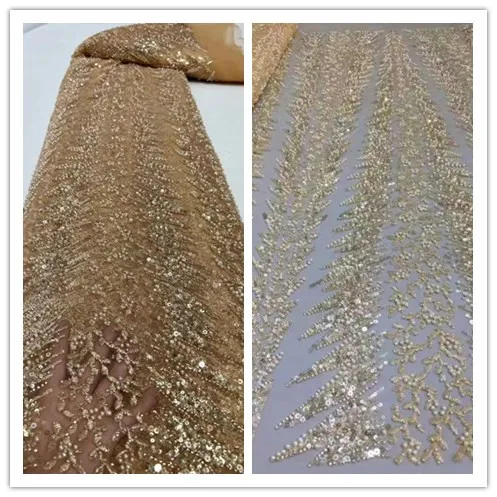 Fashionable H-21.122102 New Arrival Beads Sequins Material Embroidery French African Lace Fabric for DIY Sewing FashioDress
Fashionable H-21.122102 New Arrival Beads Sequins Material Embroidery French African Lace Fabric for DIY Sewing FashioDress