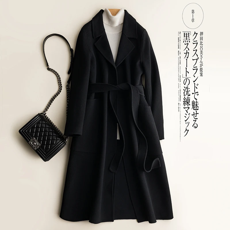 100% Natural Wool Jacket Autumn Winter Cashmere Coat Women Long Double-sided Woolen Belt Coats Spring Clothes LWL1303
100% Natural Wool Jacket Autumn Winter Cashmere Coat Women Long Double-sided Woolen Belt Coats Spring Clothes LWL1303