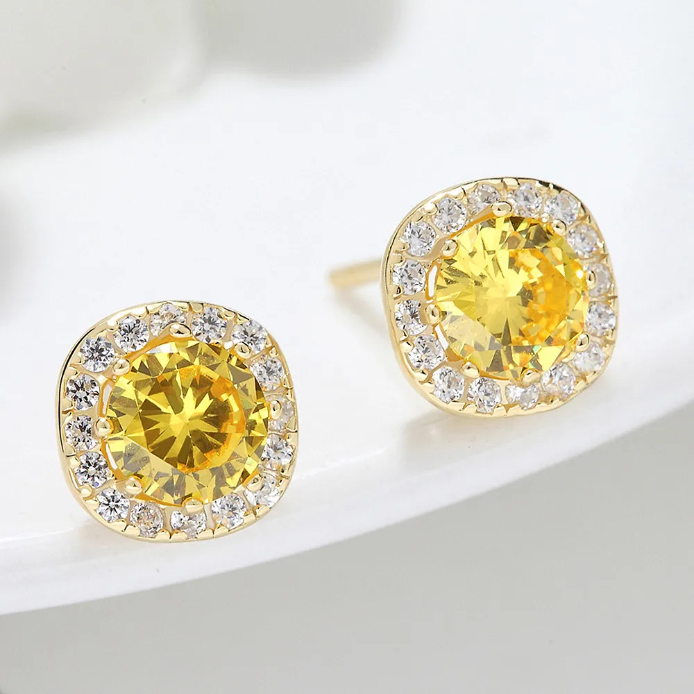 Fashion citrine yellow crystal zircon diamonds gemstones stud earrings for women 14k gold color jewelry bijoux party accessories
Fashion citrine yellow crystal zircon diamonds gemstones stud earrings for women 14k gold color jewelry bijoux party accessories