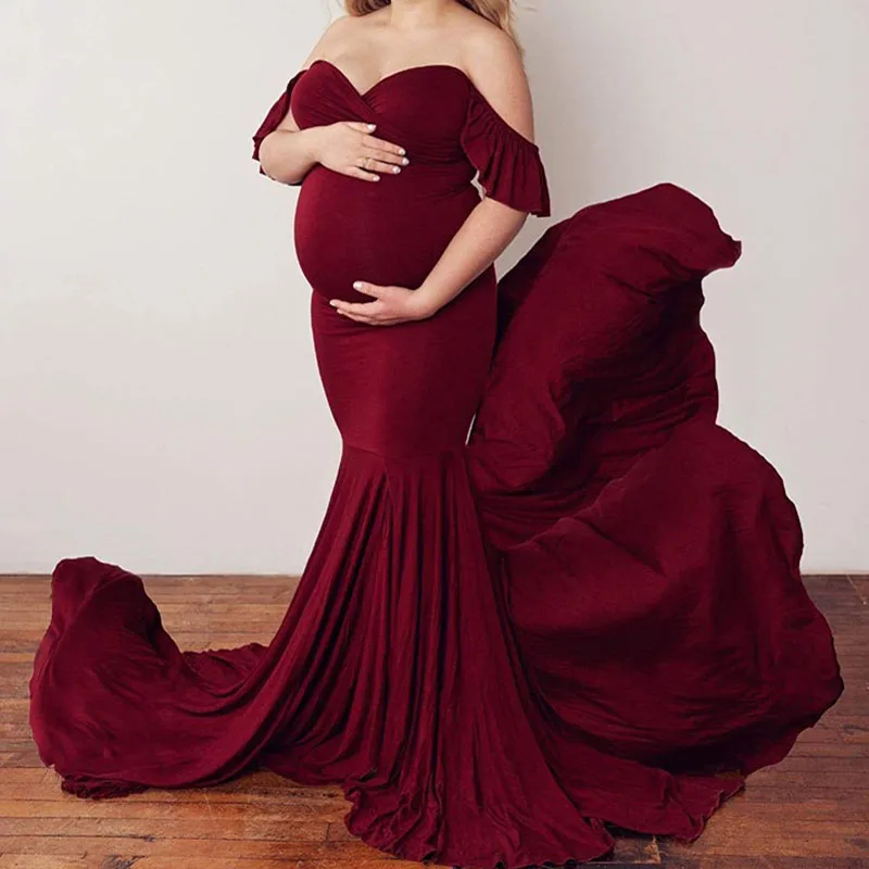 Maternity Maxi Gown Ruffle Cotton Dresses For Pregnant Women Sexy V Neck Short Sleeve Long Pregnancy Dress Photography Props
Maternity Maxi Gown Ruffle Cotton Dresses For Pregnant Women Sexy V Neck Short Sleeve Long Pregnancy Dress Photography Props