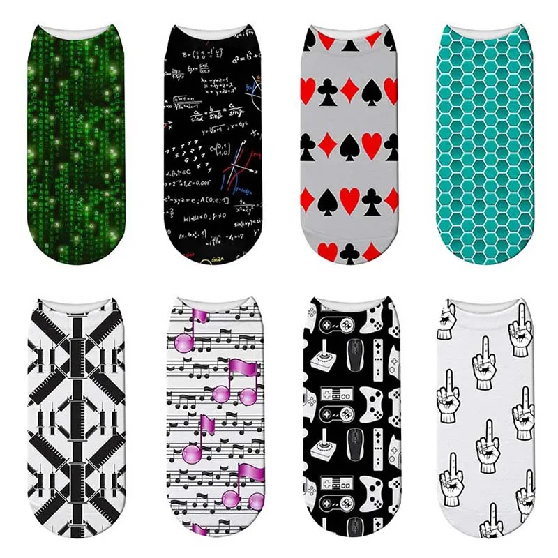 Funny Skull Musical Note Math Halloween 3D Printed cute cotton Low Ankle socks for women casual harajuku short socks 12 styles
Funny Skull Musical Note Math Halloween 3D Printed cute cotton Low Ankle socks for women casual harajuku short socks 12 styles