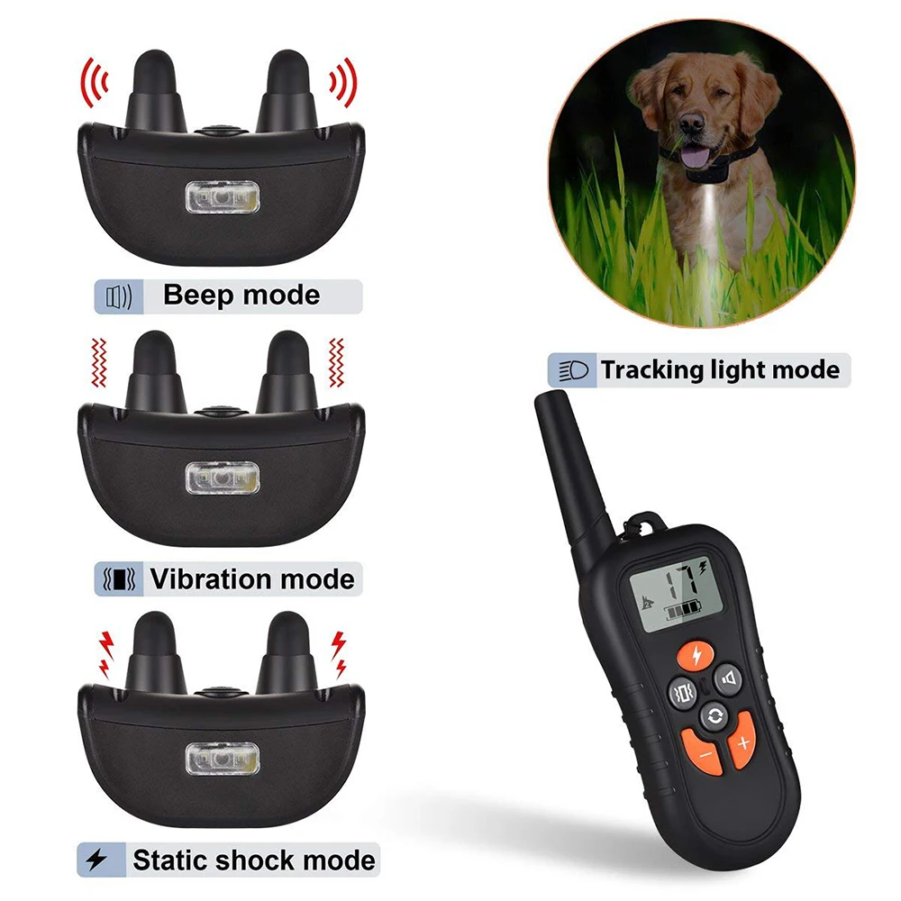 Dog Training Collar Electric Shock Vibration Waterproof rechargeable 500m Remote Training Collar Bark Dog Collar Dog Accessories
Dog Training Collar Electric Shock Vibration Waterproof rechargeable 500m Remote Training Collar Bark Dog Collar Dog Accessories