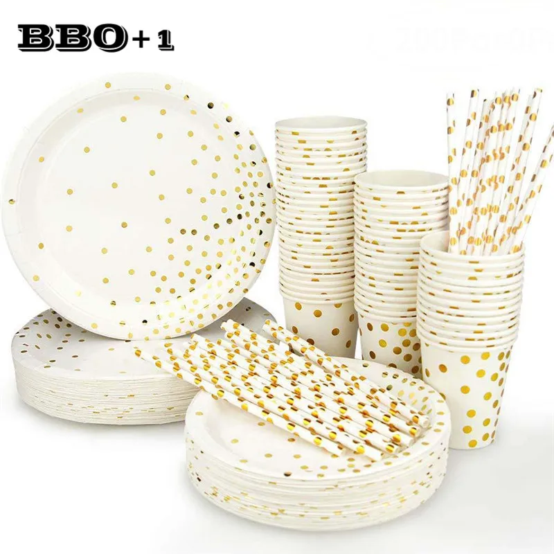 200pcs Gold Dot Disposable Paper Plates Cups Set Gold Metallic Foil Dinner Plates Dessert Tray for Thanksgiving Christmas Party
200pcs Gold Dot Disposable Paper Plates Cups Set Gold Metallic Foil Dinner Plates Dessert Tray for Thanksgiving Christmas Party