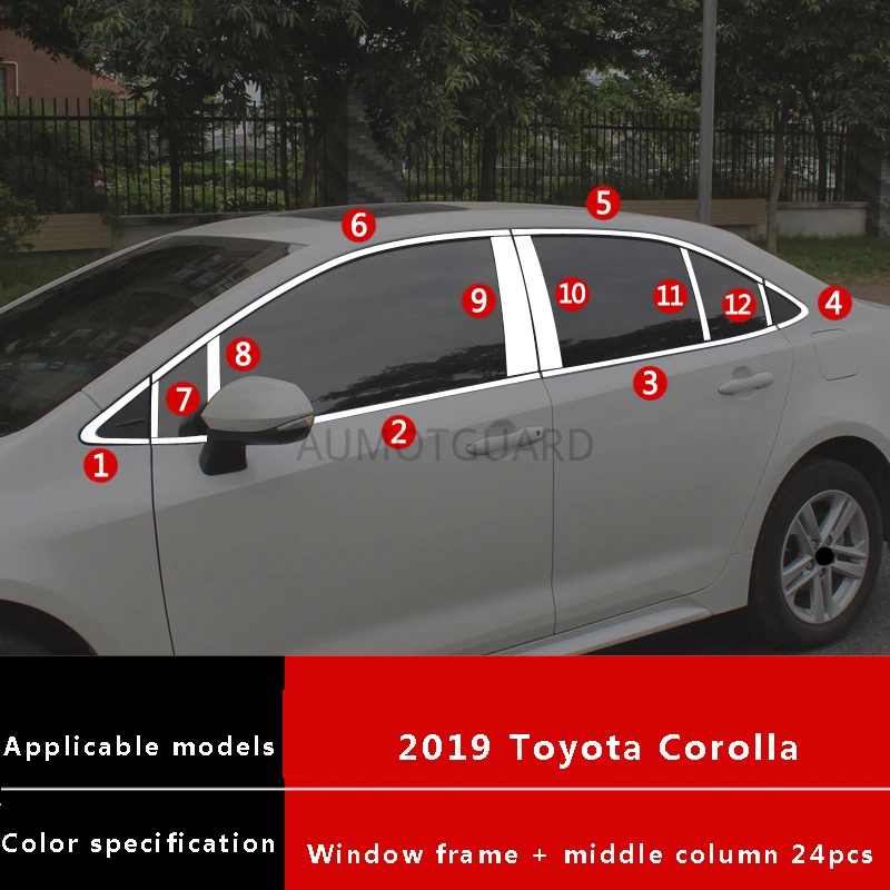 Для Toyota Corolla 2019 2020 2021 Стайлинг автомобиля из нержавеющей стали полная отделка окна автомобиля декоративные полосы 24 шт./компл.
Для Toyota Corolla 2019 2020 2021 Стайлинг автомобиля из нержавеющей стали полная отделка окна автомобиля декоративные полосы 24 шт./компл.