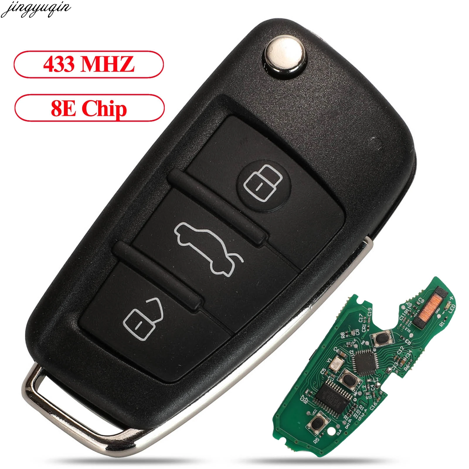 Jingyuqin дистанционный автомобильный ключ 433 МГц MQB 8E чип для Audi A3 S3 KeylessGo/Semi Intelligent 3-кнопочный складной раскладной смарт-брелок
Jingyuqin дистанционный автомобильный ключ 433 МГц MQB 8E чип для Audi A3 S3 KeylessGo/Semi Intelligent 3-кнопочный складной раскладной смарт-брелок