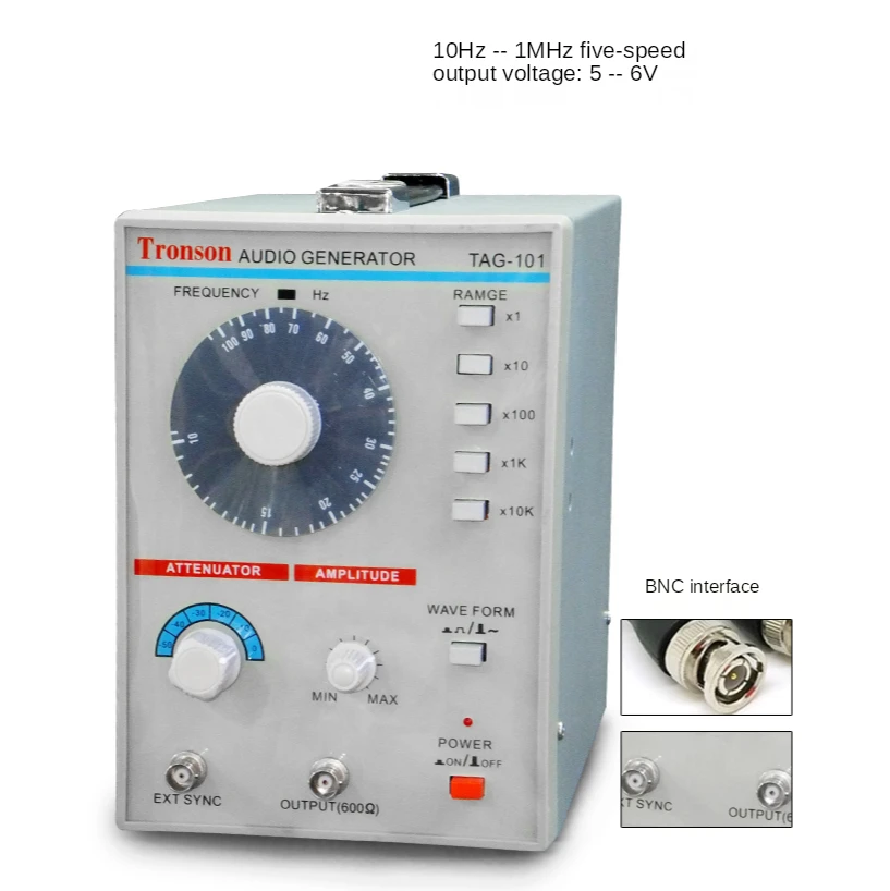 TAG-101 Signal Generator Low Frequency Function Generator Digital Audio Generator Function Measuring AC 100-240V
TAG-101 Signal Generator Low Frequency Function Generator Digital Audio Generator Function Measuring AC 100-240V