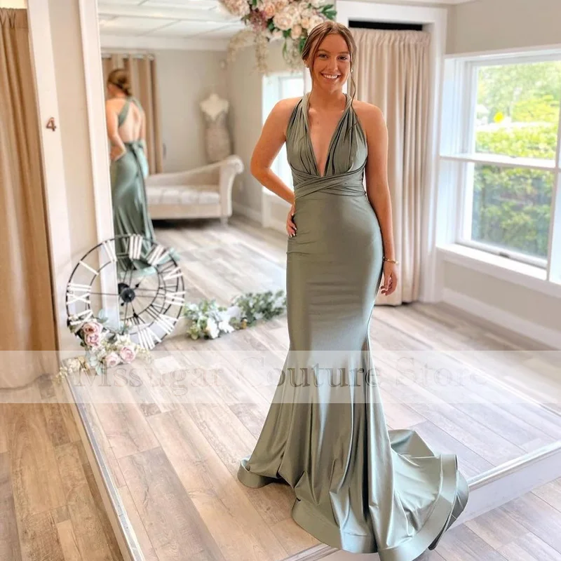 Maxed Style Mermaid Evening Dresses Pleat Prom Gowns Custom Made Vestido de noiva For Women
Maxed Style Mermaid Evening Dresses Pleat Prom Gowns Custom Made Vestido de noiva For Women