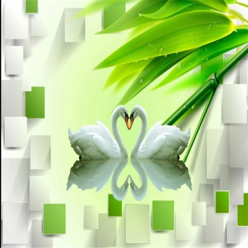 3D stereo box romantic swan background wall decoration painting green bamboo wallpapers 3d wallpaper
3D stereo box romantic swan background wall decoration painting green bamboo wallpapers 3d wallpaper