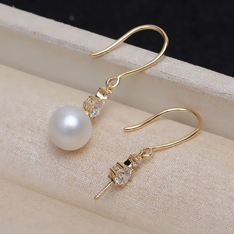 18K Gold AU750 Earrings Mountings Findings Mounts Base Jewelry Settings Accessories Part for Pearls Jade Agate Coral Crystal
18K Gold AU750 Earrings Mountings Findings Mounts Base Jewelry Settings Accessories Part for Pearls Jade Agate Coral Crystal